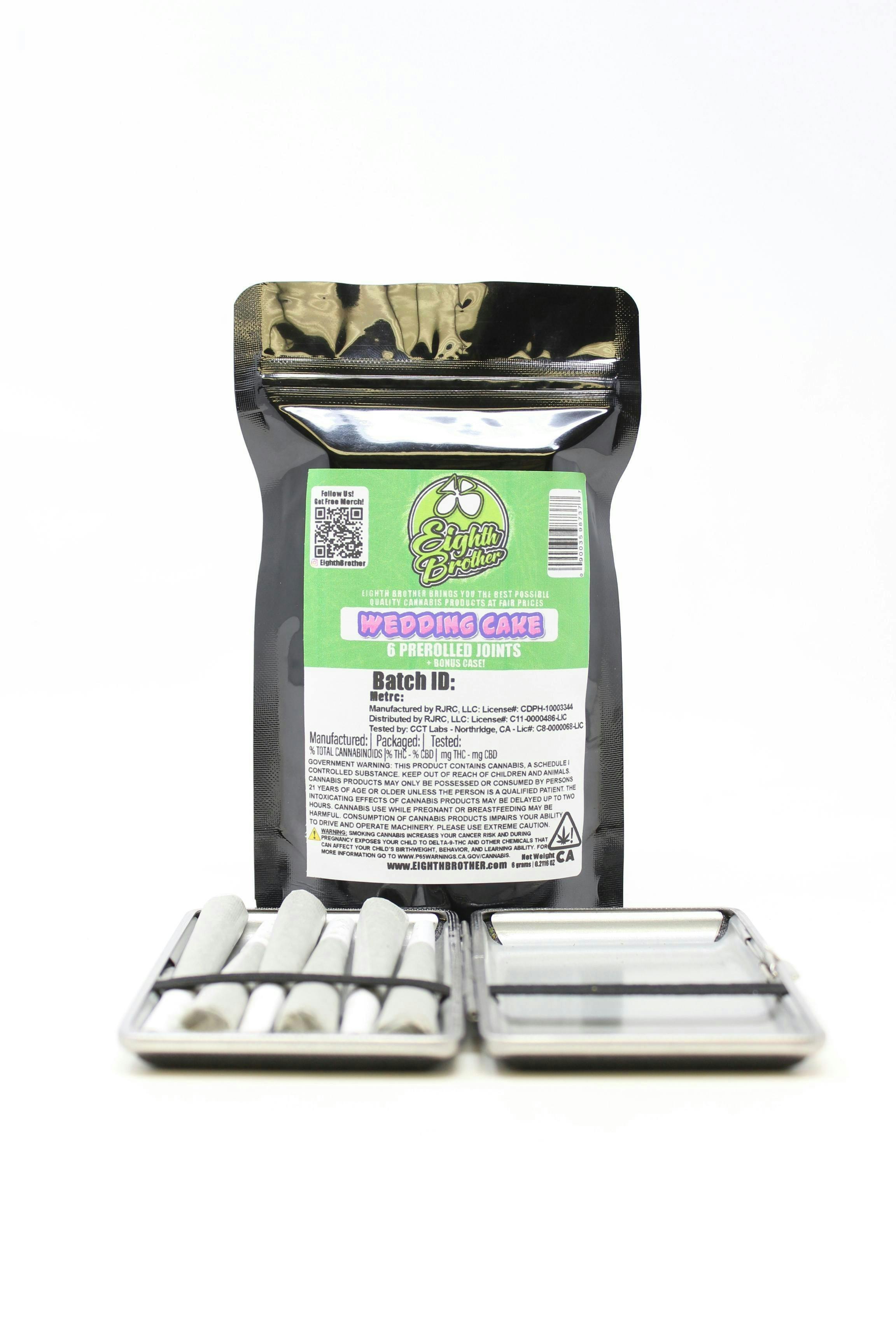 Eighth Brothers - Pre-roll 6-pack - Wedding Cake (H)