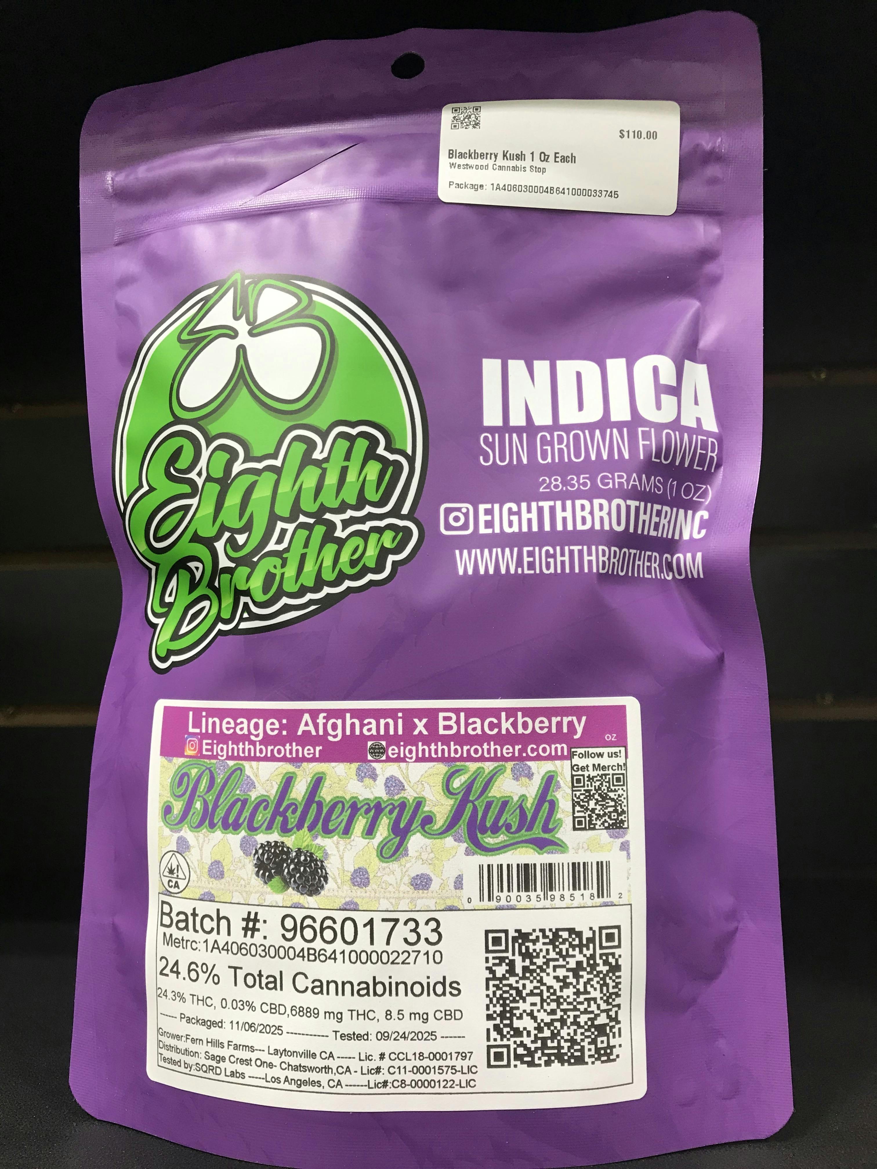 Eighth Brothers Blackberry Kush 1 Oz