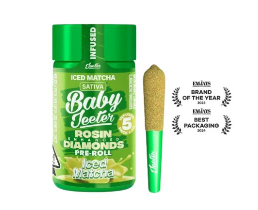 Infused Baby Jeeter 0.5G x 5 (2.5g) Preroll Iced Matcha