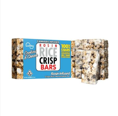 Lucky Crispy Rice Bars With Cream