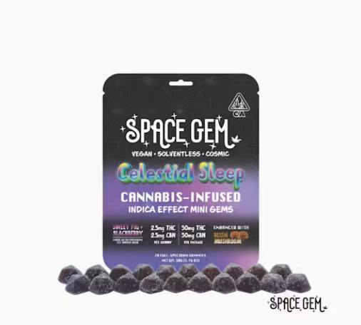 Space Gem - Indica Effect Mini Gems- 20pk - 50mg THC : 50mg CBN, Love Gem, Inc.