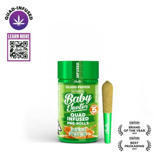 Infused Baby Jeeter 0.5G x 5 (2.5g) Preroll Island Papaya