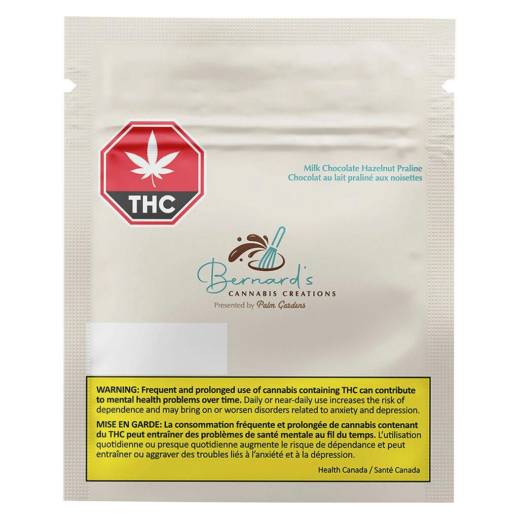 Bernard's Cannabis Creations - Milk Hazelnut Praline Bar - 1 Pack