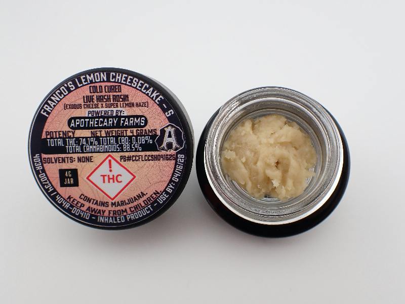 Franco?s Lemon Cheesecake Live Hash Rosin Baller - S 4G