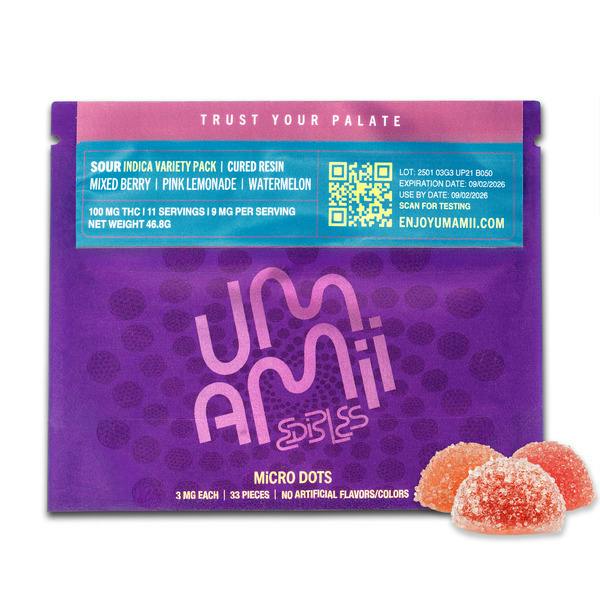 Umamii - Sour Cured Resin Indica Micro Dots - Mixed Berry - 3mg - 33ct