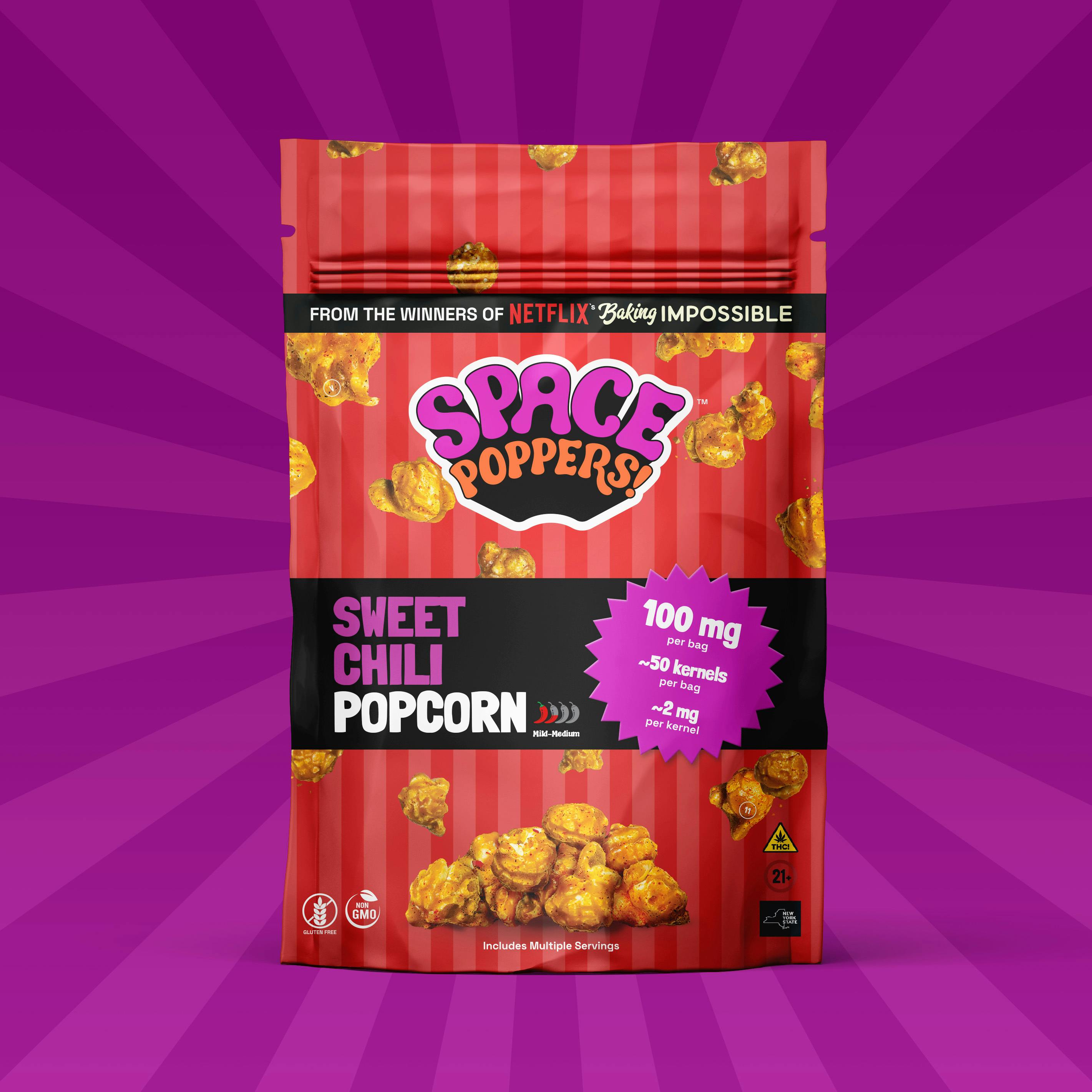 Space Poppers - Infused Popcorn - Sweet Chili
