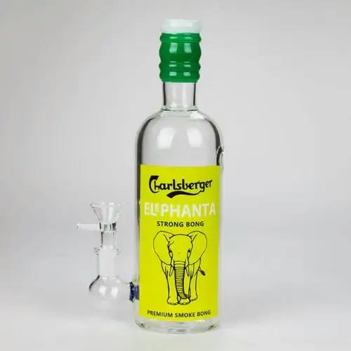 SC - Charlsberger Glass Bottle Bong - 9"