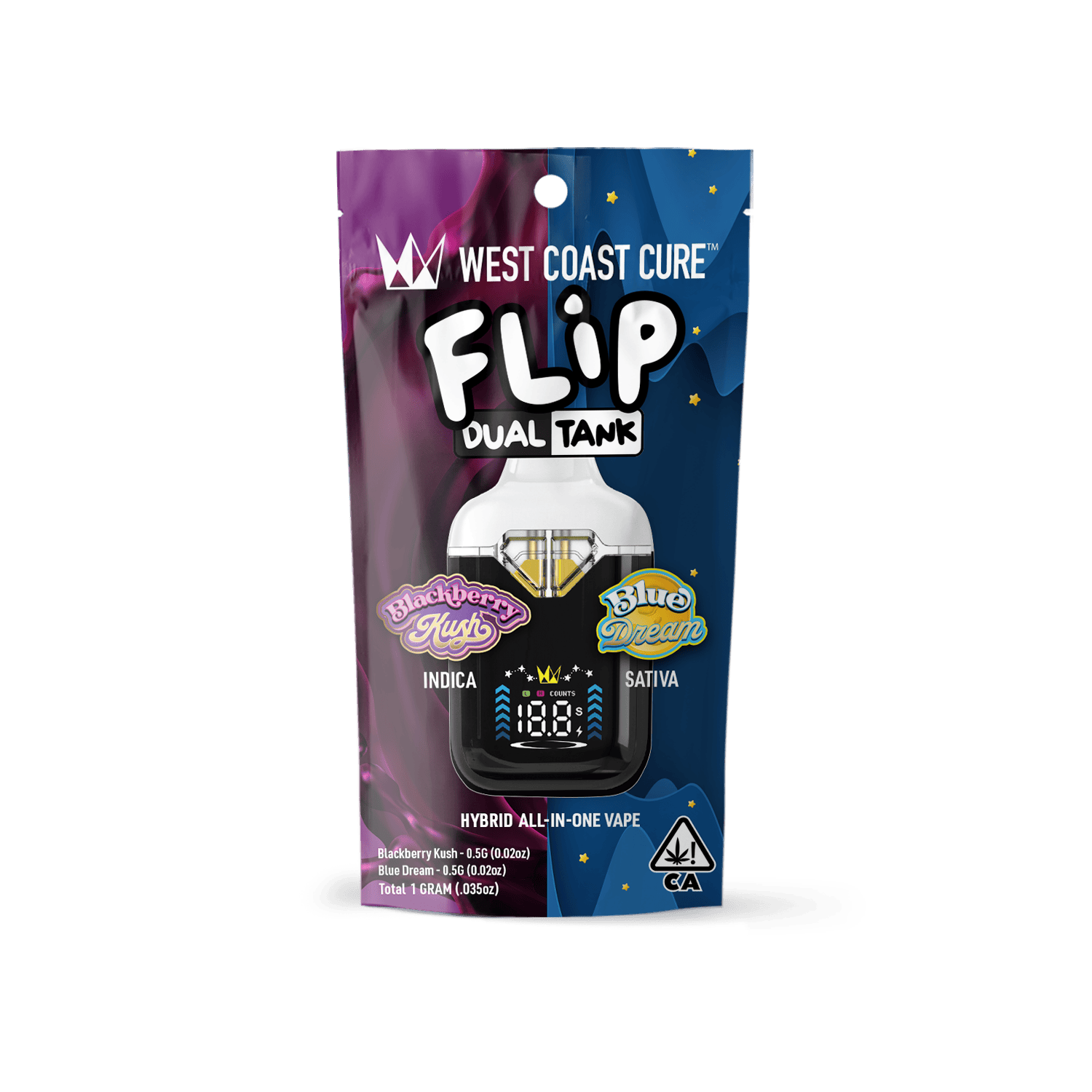 West Coast Cure: Blackberry Kush X Blue Dream Curebar Flip