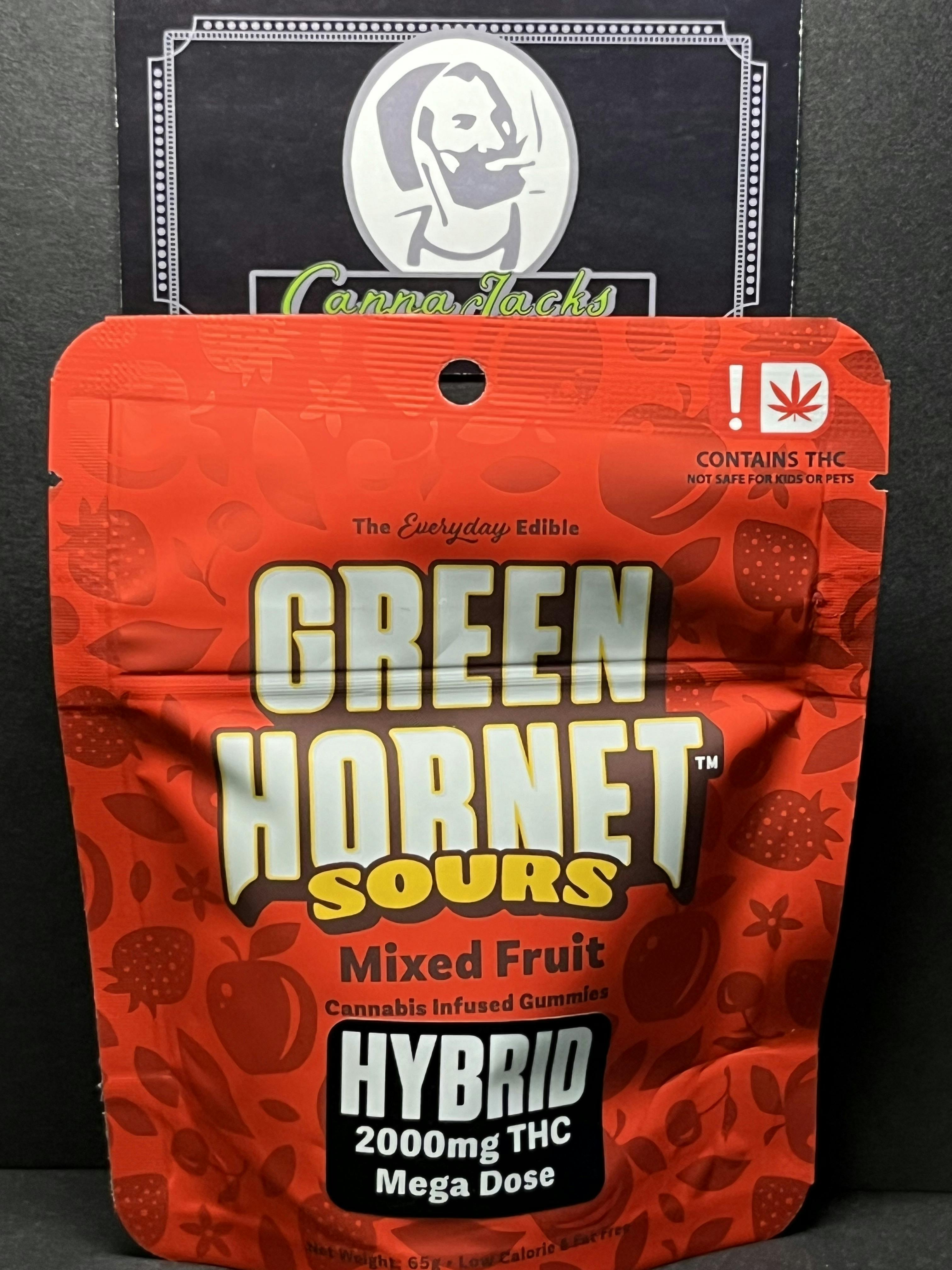 Green Hornet 2000mg Sour Mega dose Mixed Fruit | Gummies | 20pk | 2000mg/ea