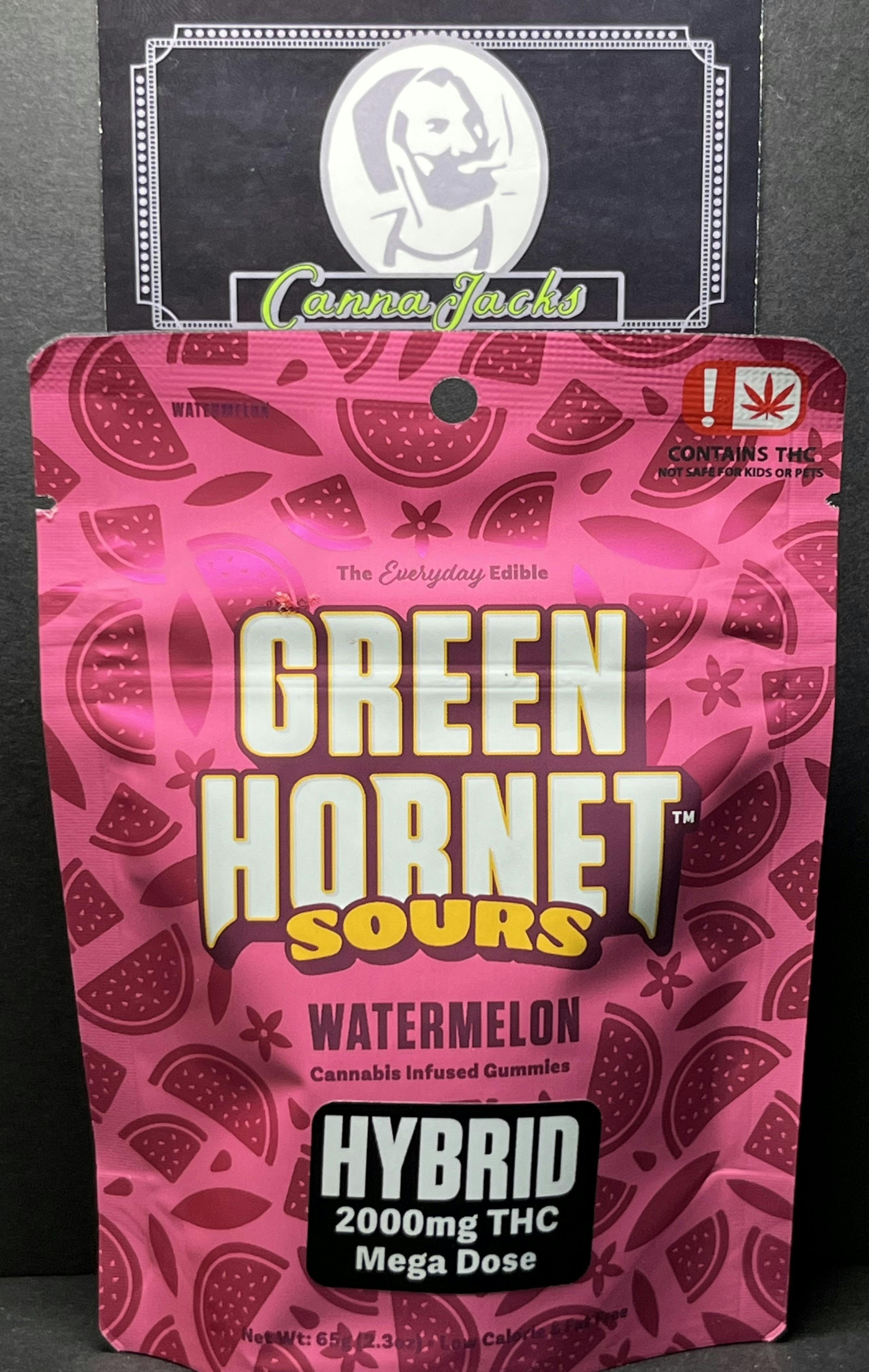 Green Hornet Sour Mega Dose Watermelon 2000mg | Gummies | 10pk | 2000mg/ea by Green Hornet