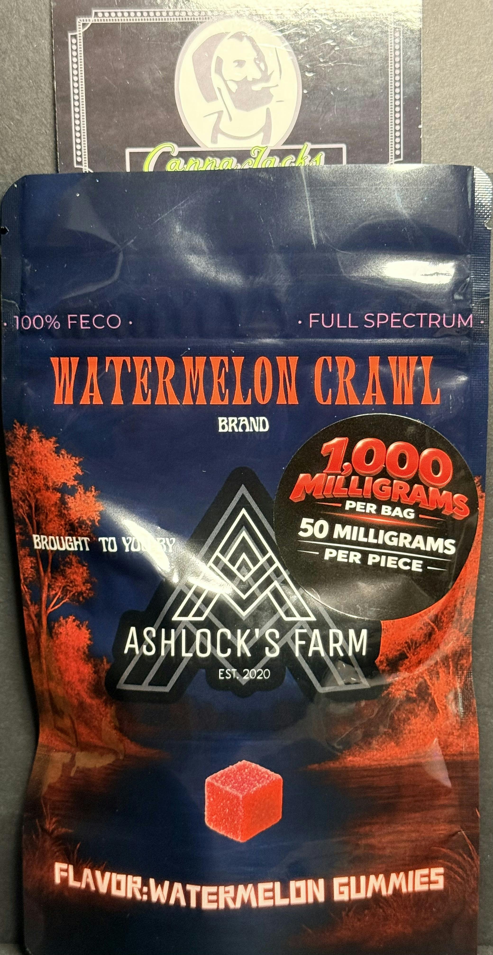 Ashlock | Gummies | FECO | Watermelon | 1000 MG $17 {OTD}