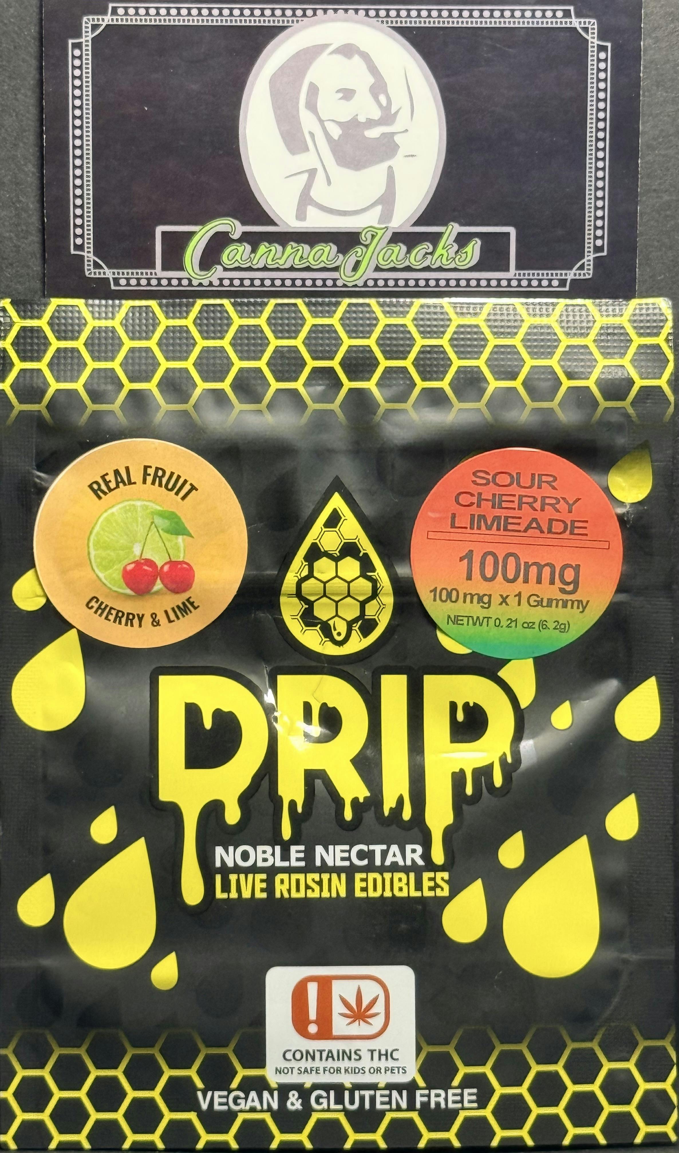Live Rosin Gummies - Sour Cherry Limeade - 100mg $5 {OTD} at CannaJacks Dispensary