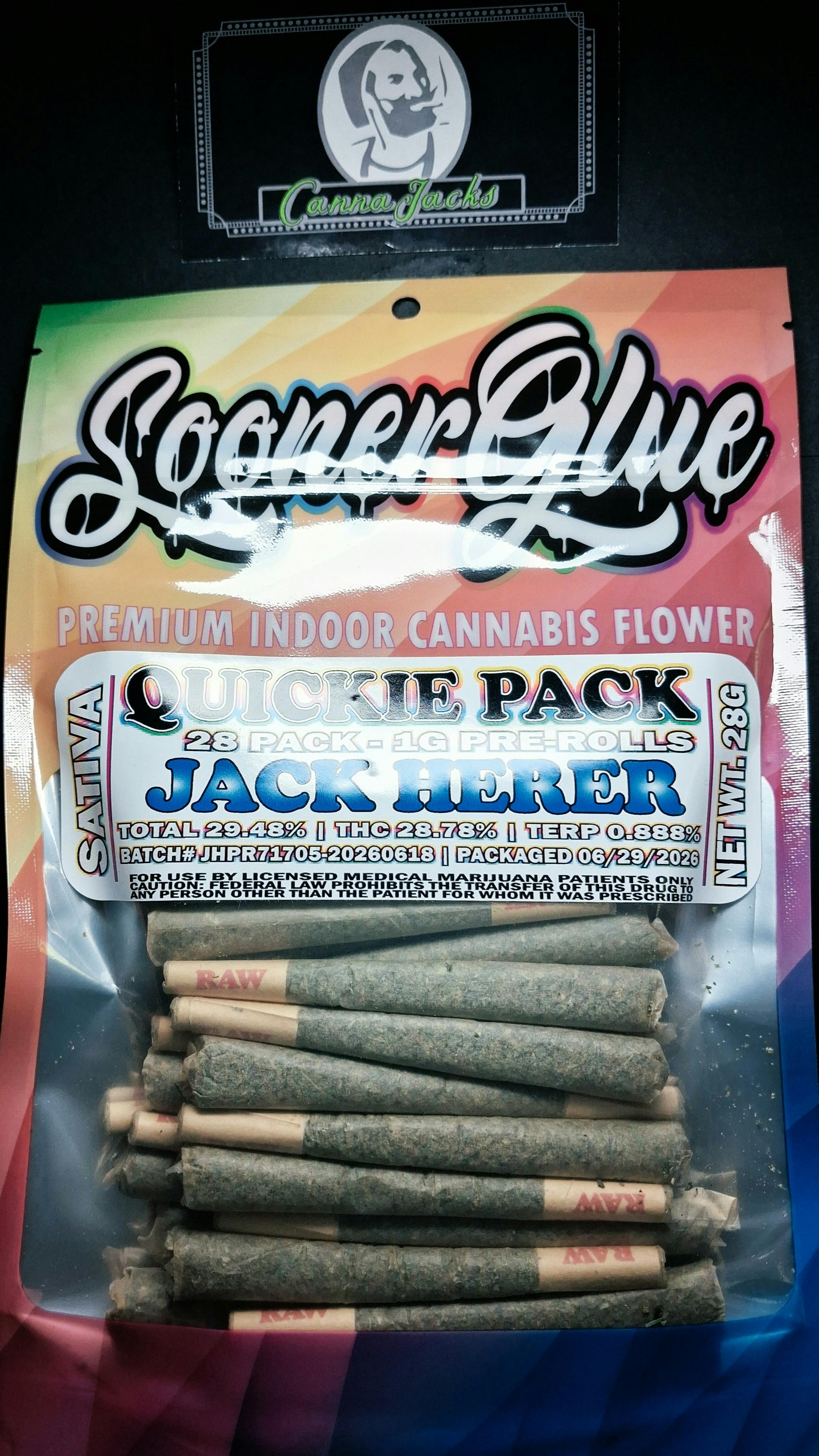 28pk 1g Pre-Roll - Jack Herer | Sativa ($35 OTD)