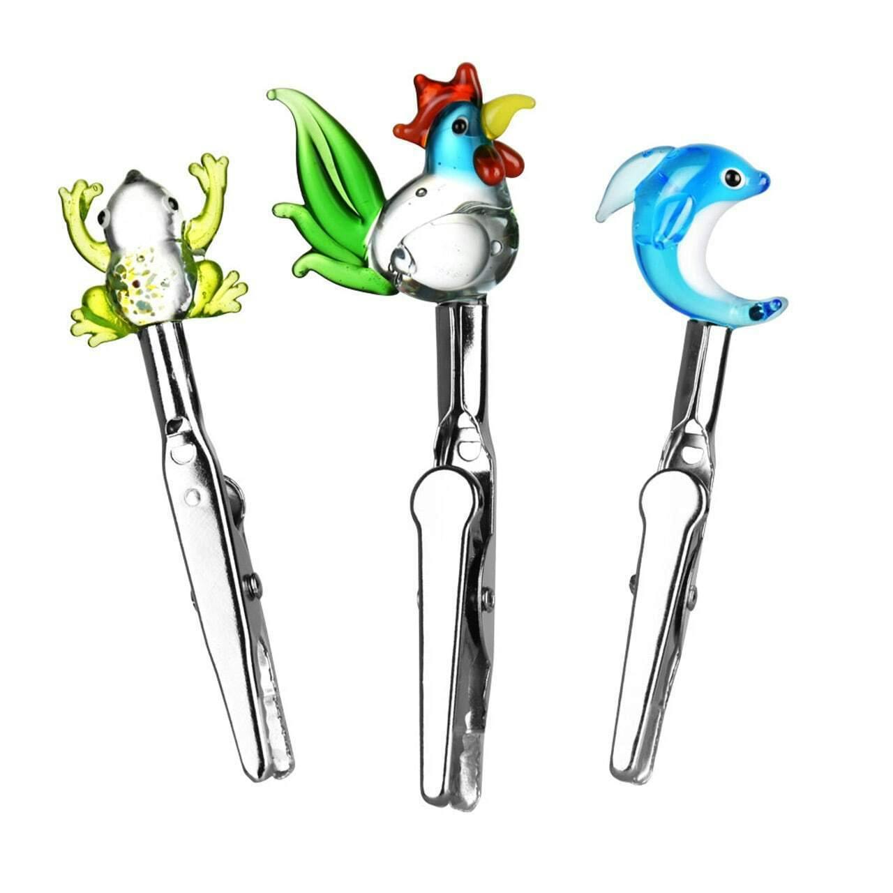 Small Glass Memo Clip - Assorted