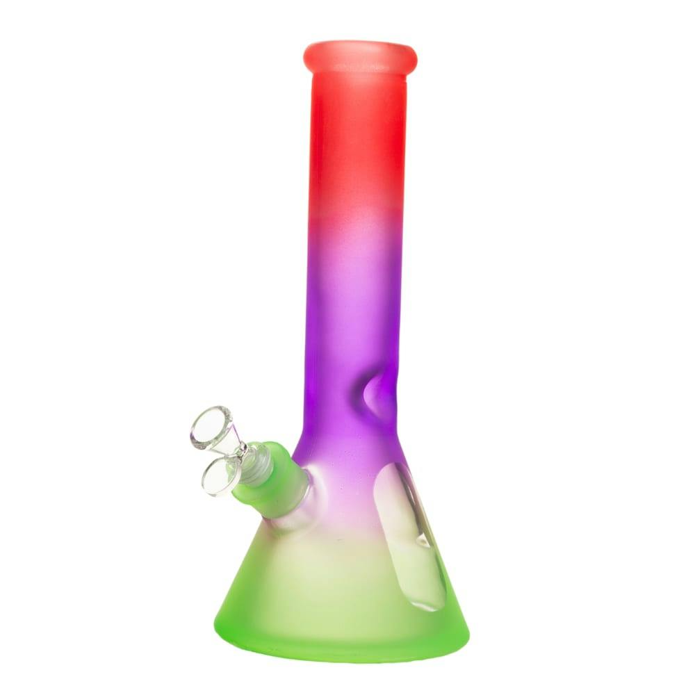 Red 12" 7mm Iridescent Glass Bong w/ Gift Box (Red)