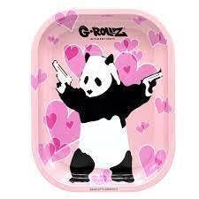 G rollz Panda Metal Rolling tray with guns