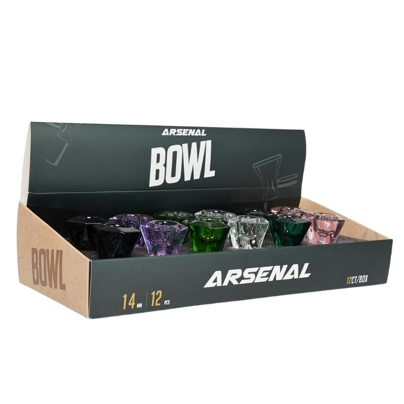 Arsenal Diamond Cut Glass Bowl 18mm
