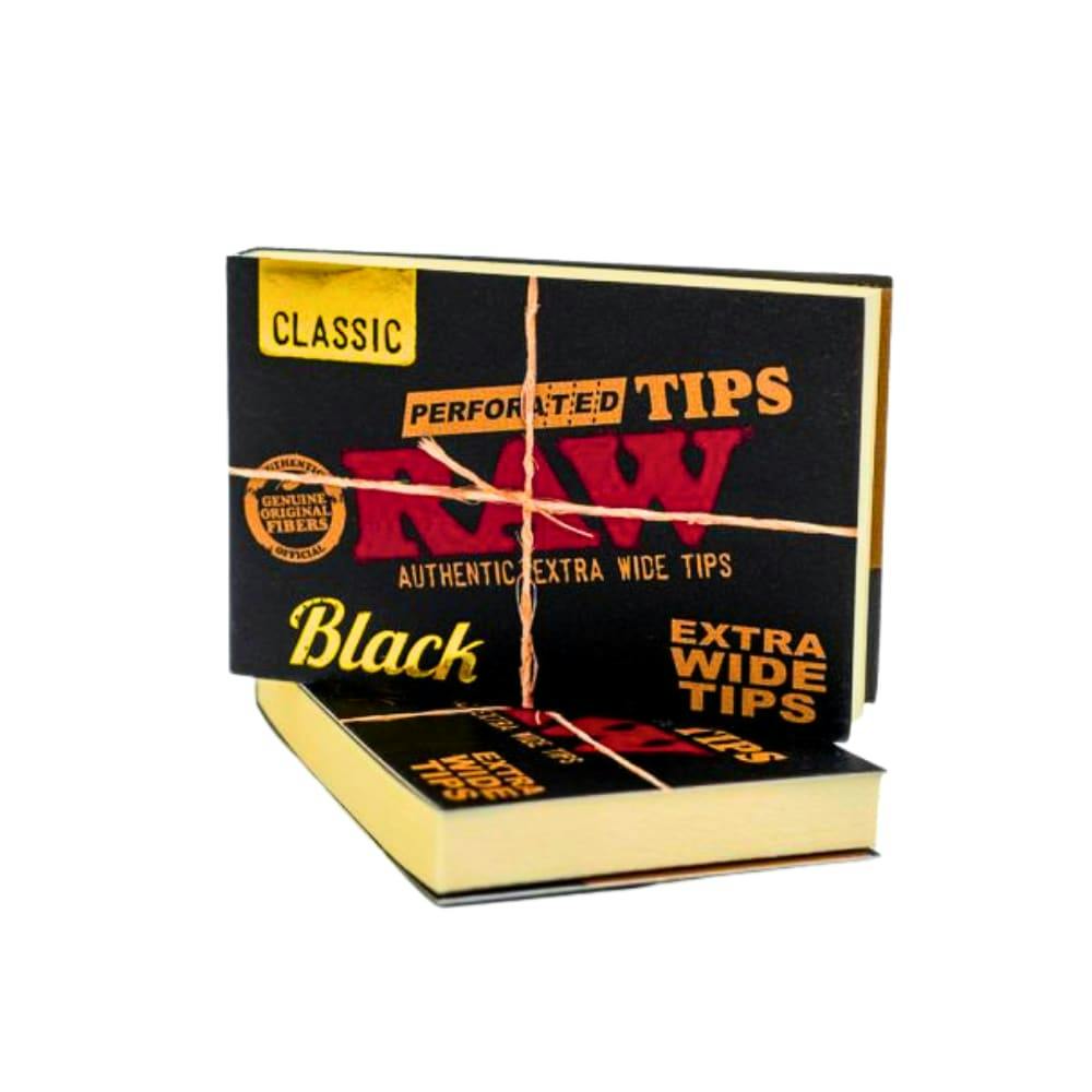 RAW Black Perforated Extra Wide Tips