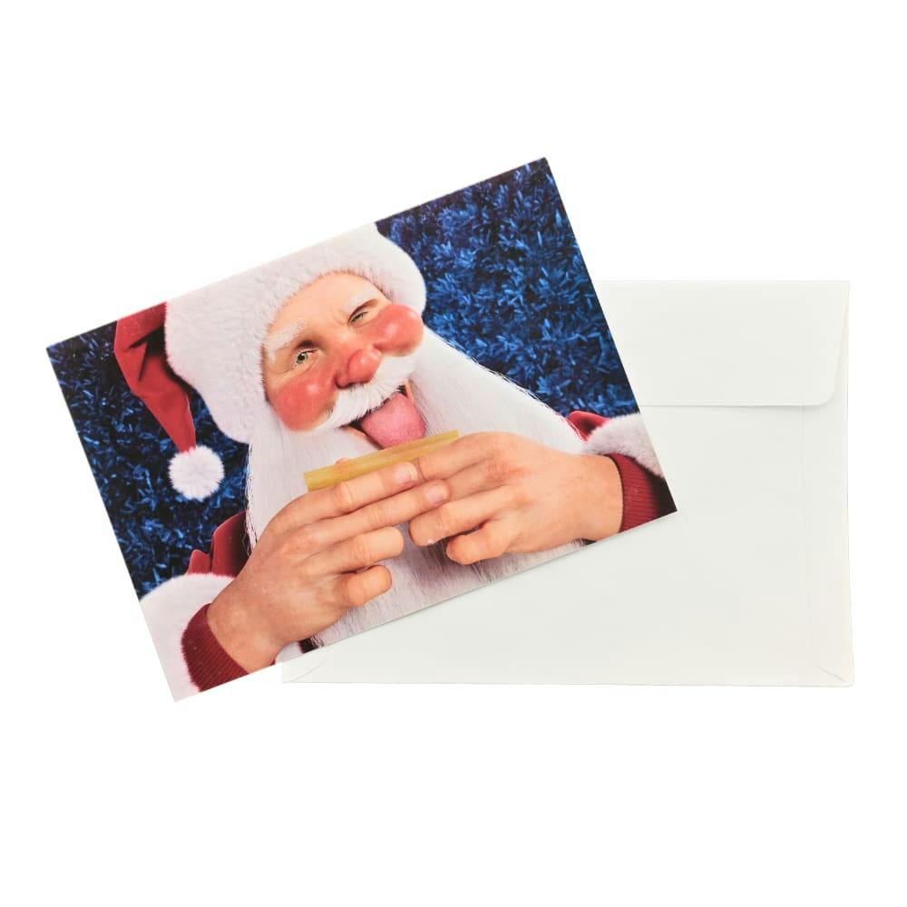 Holiday Card Rollin' Santa Greeting Card w/ Envelope