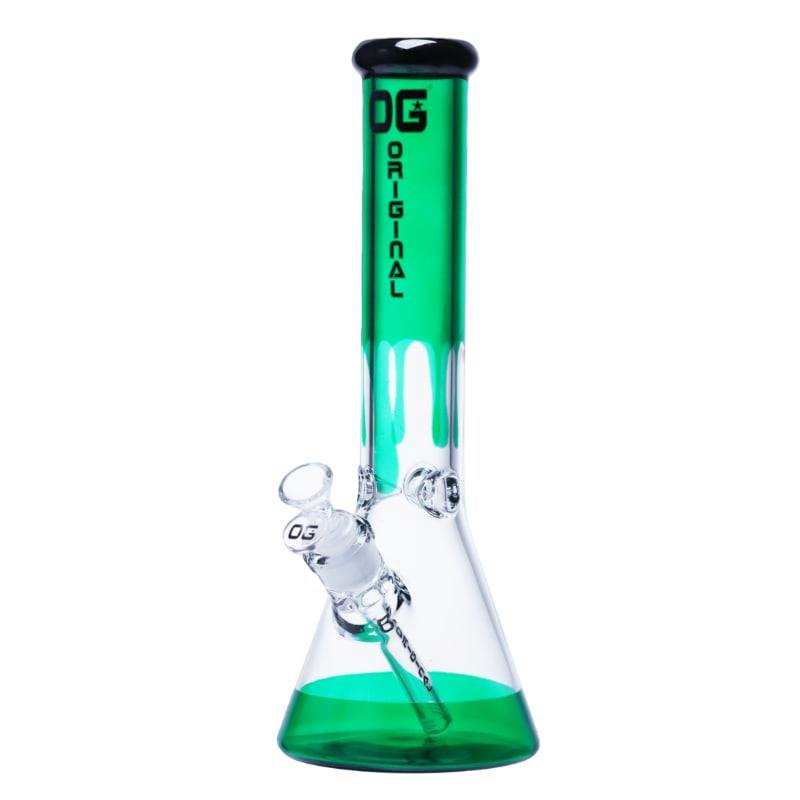 GREEN 14" 7mm OG Original Color Drip Beaker