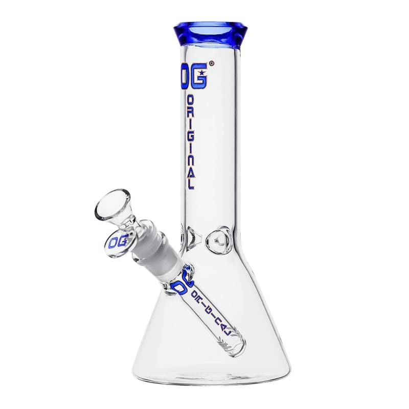BLUE 14" 7mm OG Original Coloured Rim BONG