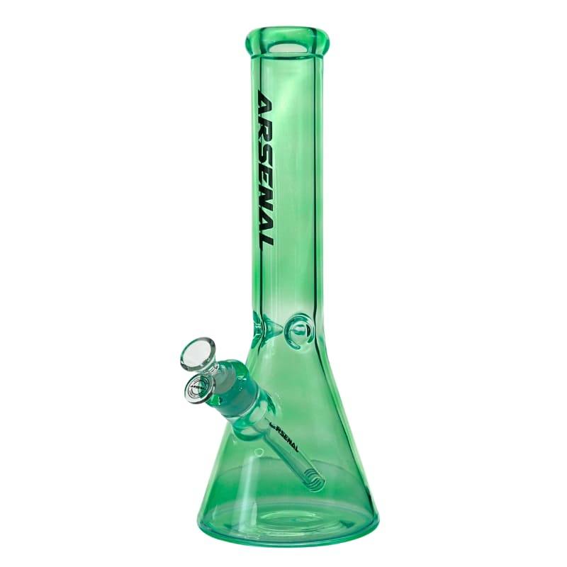 14" 7mm Arsenal Classic Colored Glass Bong - Green