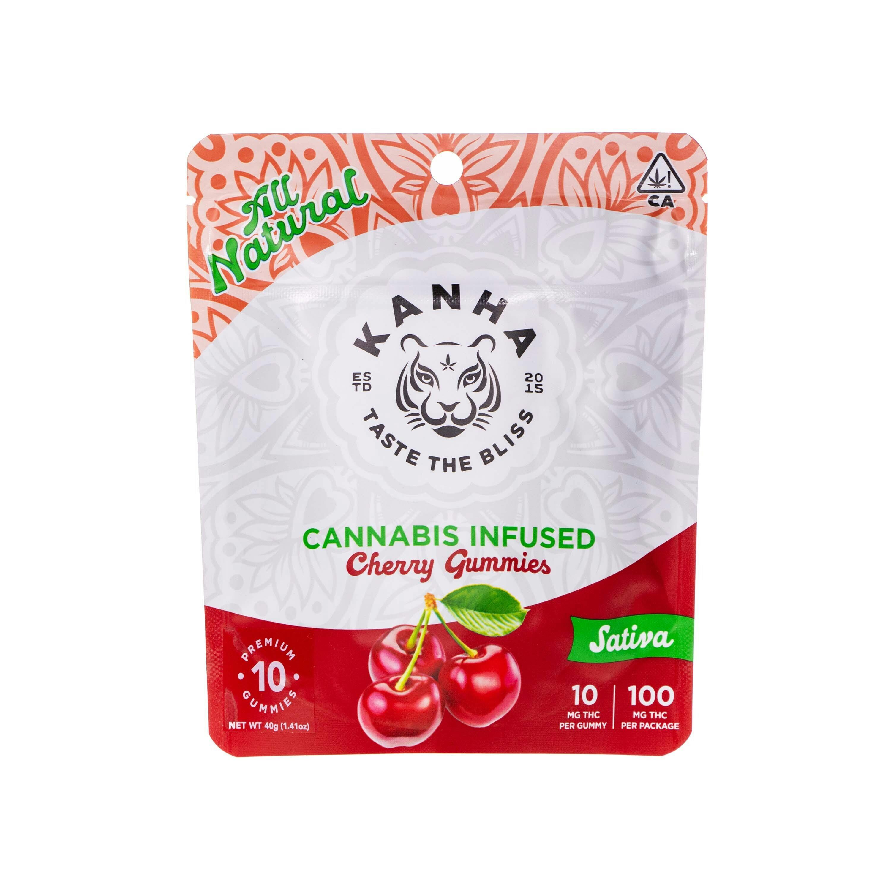 KANHA: Sativa Cherry Gummies (100mg THC)
