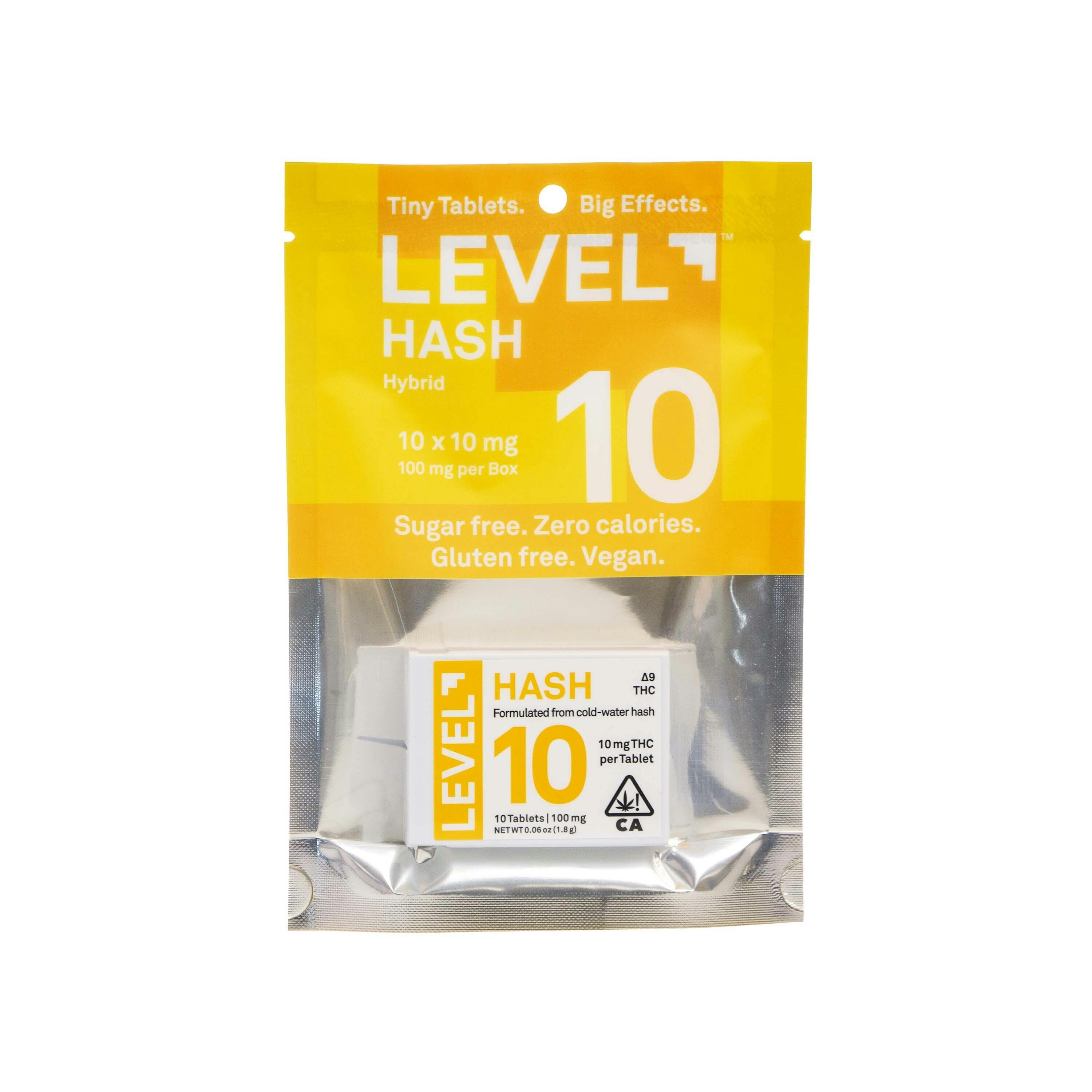 Level 10: Hash Hybrid Tablets (100mg THC)