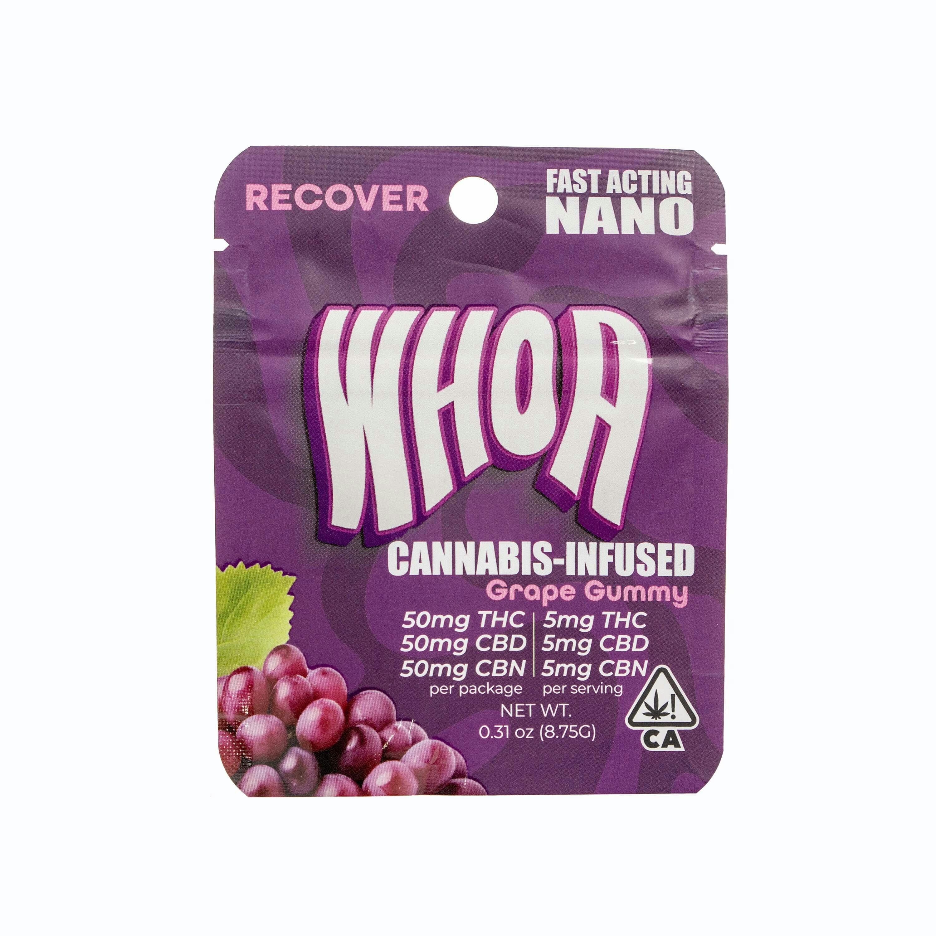 Whoa: Grape Gummy (1:1:1 THC:CBN:CBD - 150mg Total)