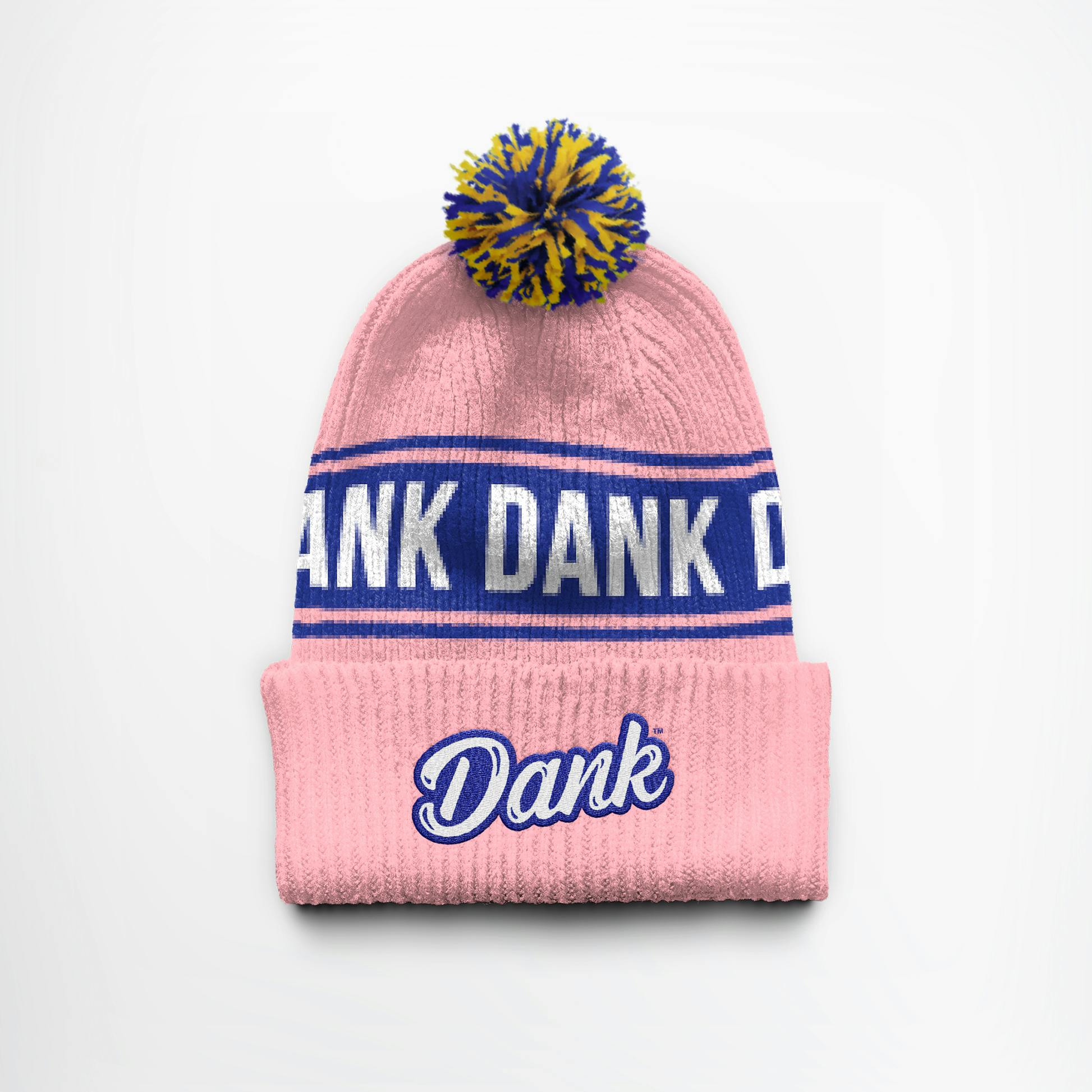 Dank Pom Pom Beanie | Dank Logo | Pink | One Size