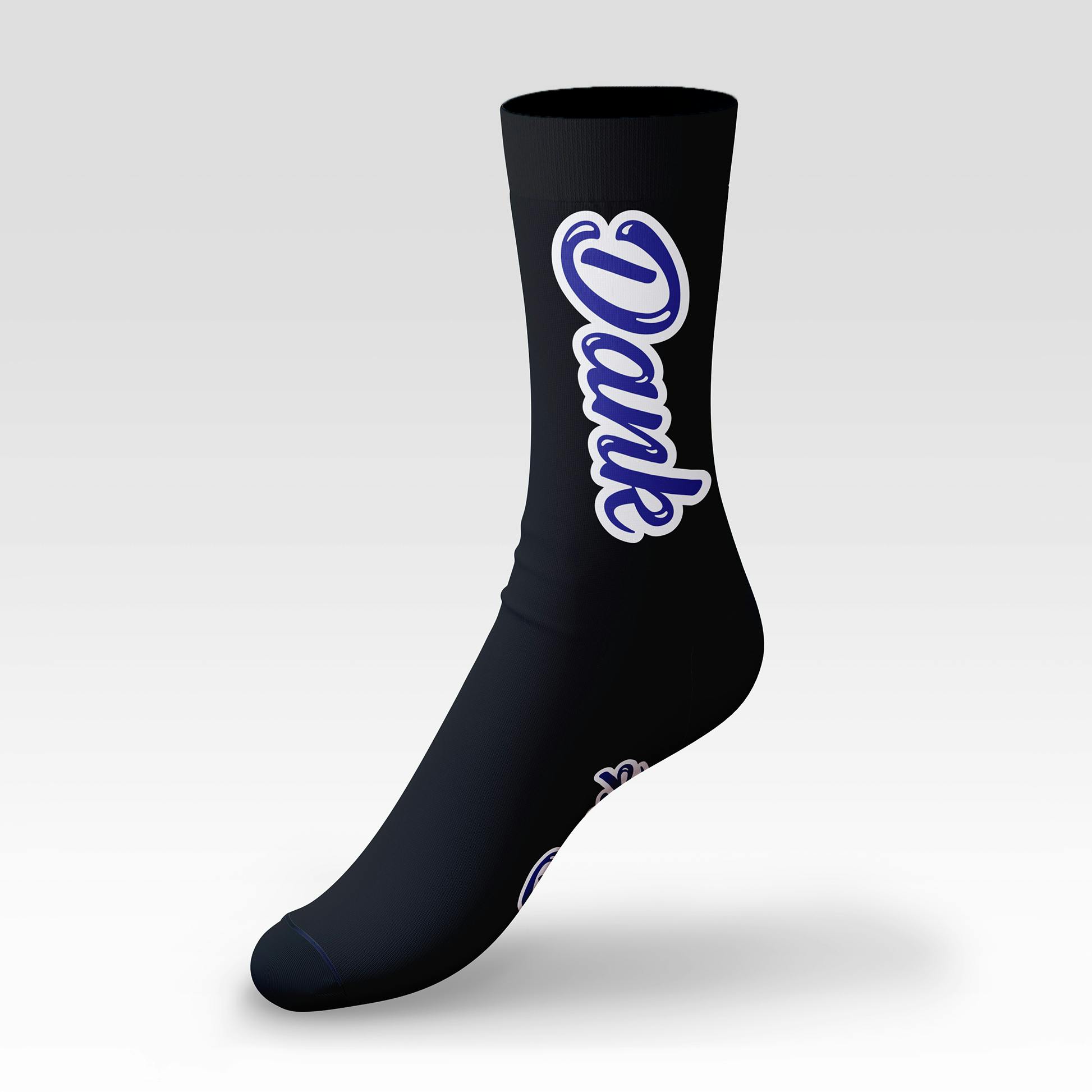 Dank Socks | Dank Logo Sports Black | Women's Size US 6-9