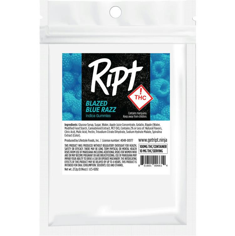 Blazed Blue Razz - Indica (100mg THC)