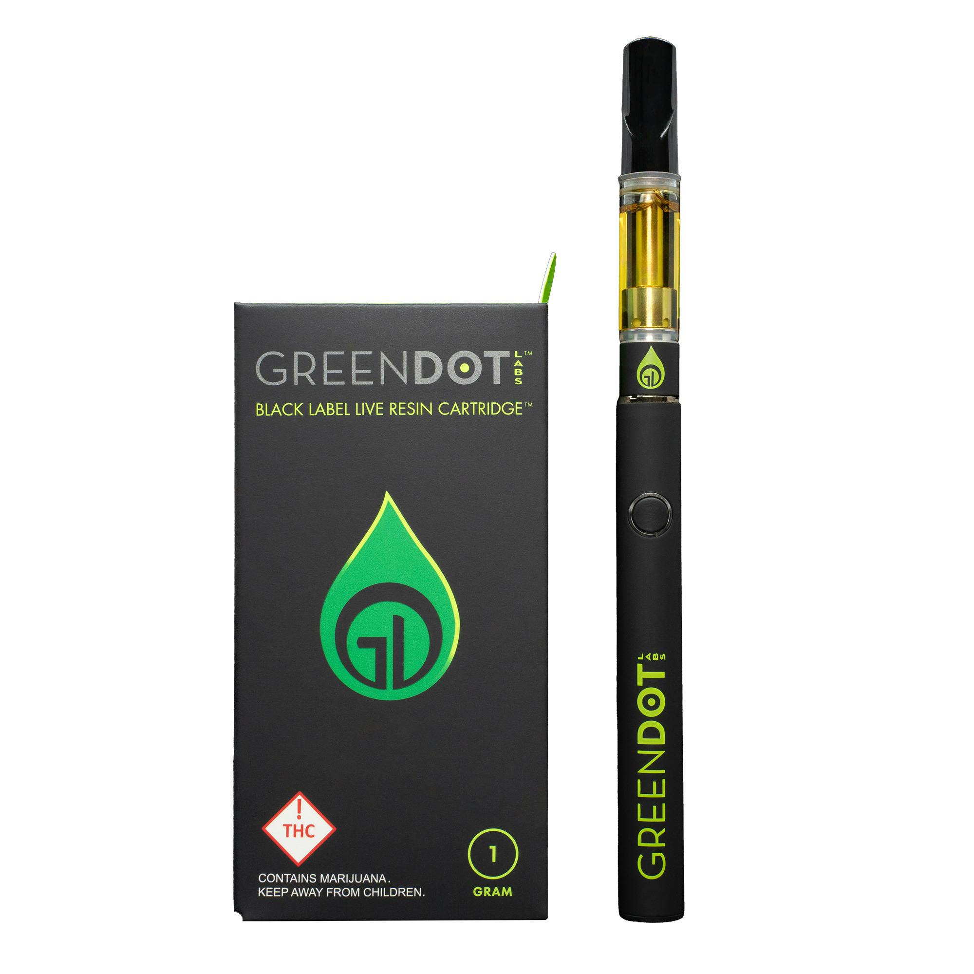 Green Dot | 1g Black Live Resin Cart | Triangle Kush