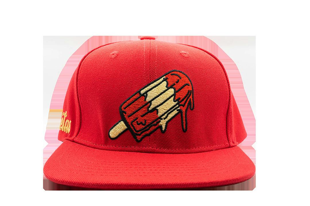 Paletas Hat Red/Front Red Gold Popsicle