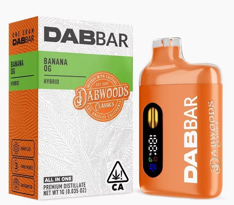 Dabwoods Dab Bar Banana OG Hybrid AIO 1g