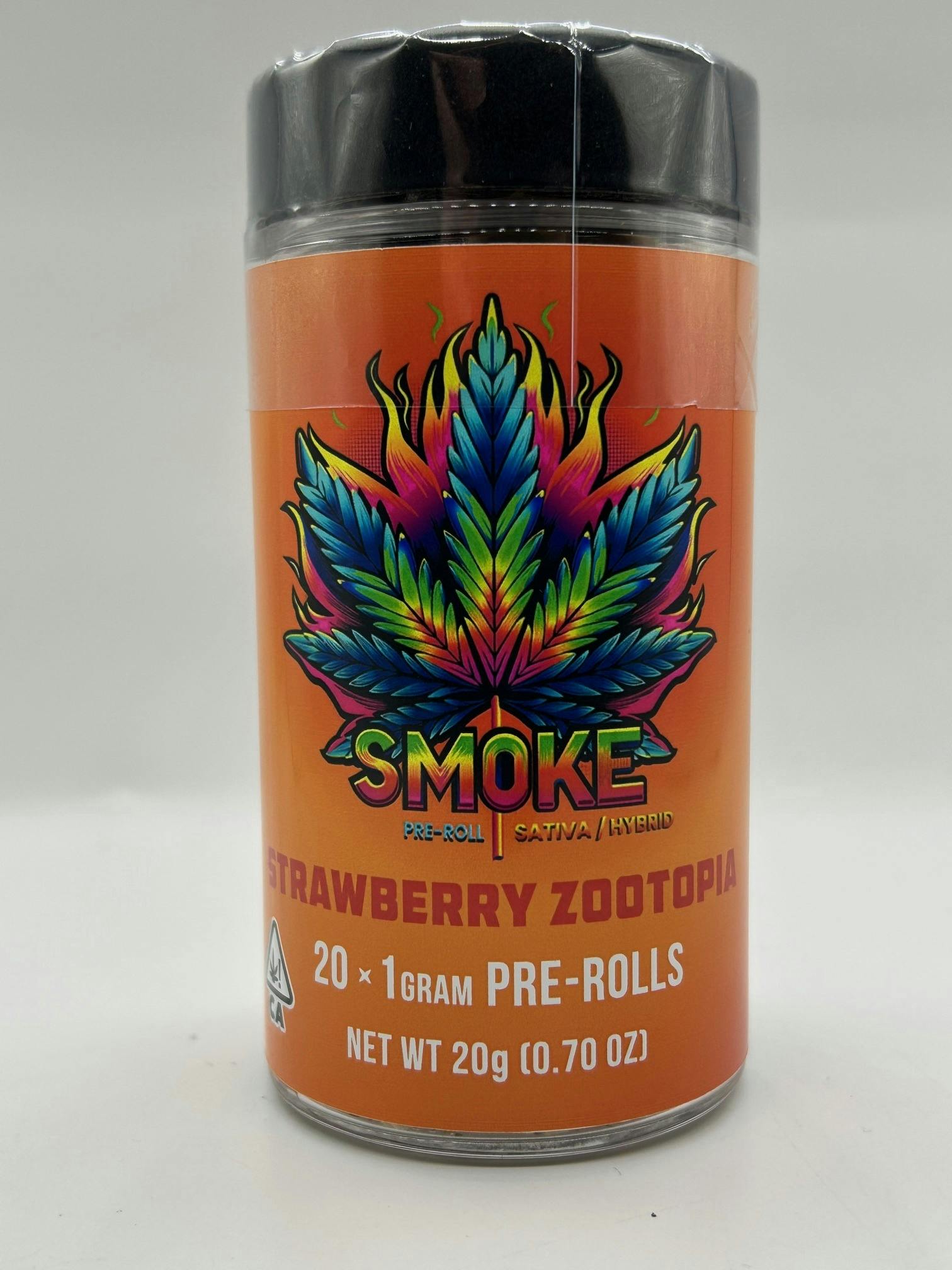 Smoke Strawberry Zootopia Preroll 20pk 20g