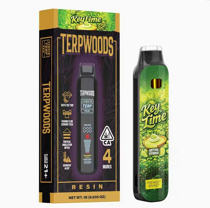 Terpwoods Key Lime Sativa Hybrid Live Resin AIO 1g