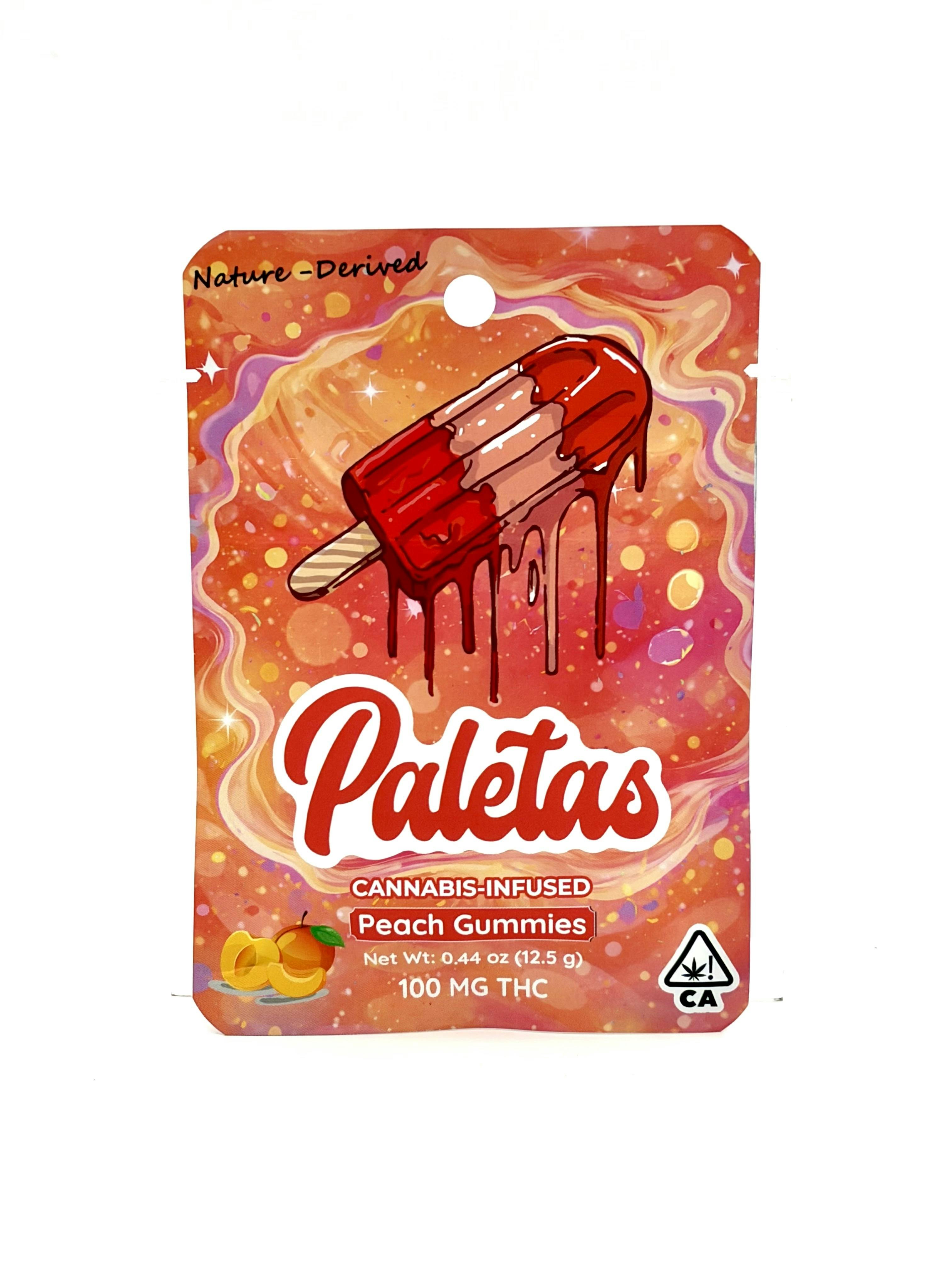Paletas: Paletas Peach Hybrid Gummy 100mg