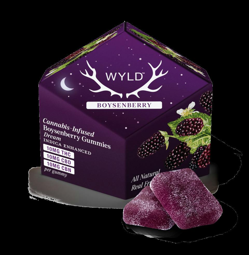 WYLD Boysenberry 1:1:1: Wyld Boysenberry 1:1:1 THC:CBD:CBN Gummies 300mg