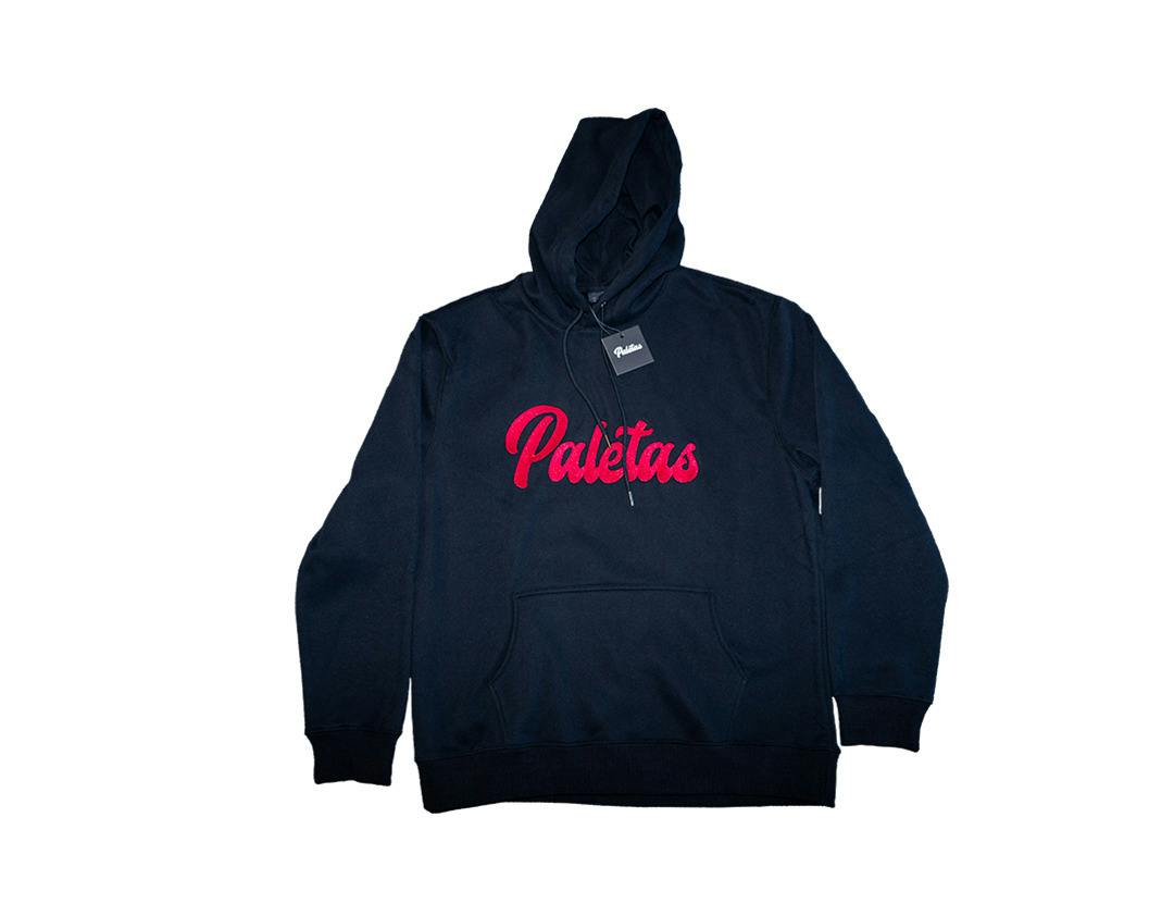 Paletas Black/Red Lettering Pullover Hoodie (Small)