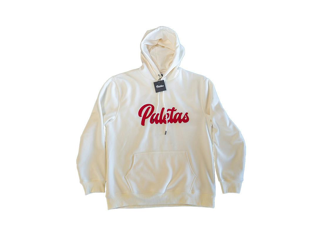 Paletas Cream/Red Lettering Zip Up Hoodie (Small)