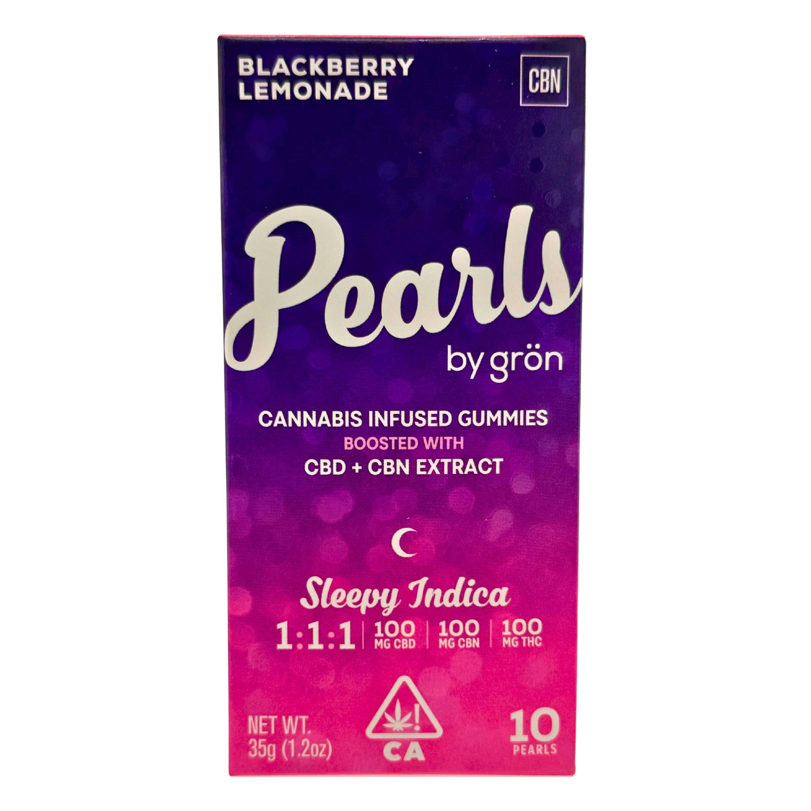 Gron Pearls Blackberry Lemonade 1:1:1 THC:CBD:CBN Gummies 300mg