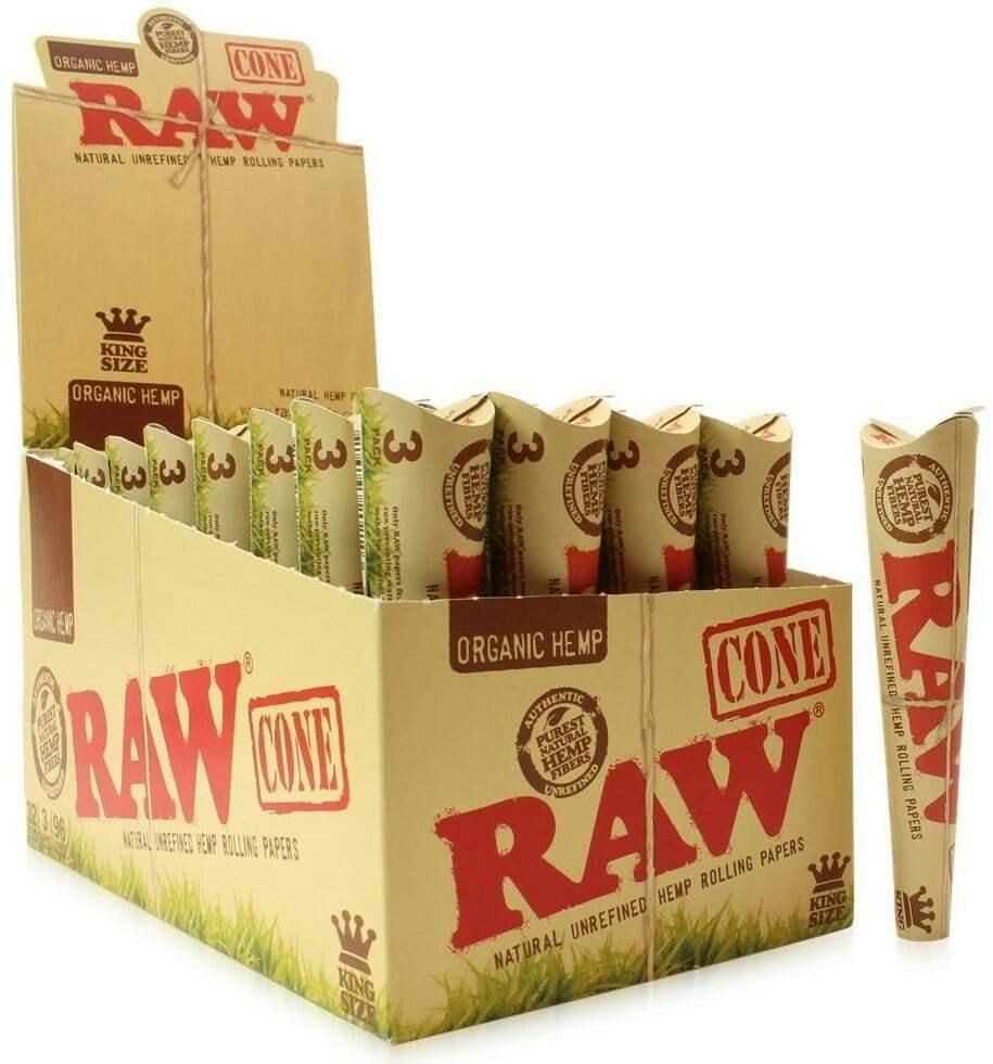 RAW | Organic Hemp King Size | 3PK Cones