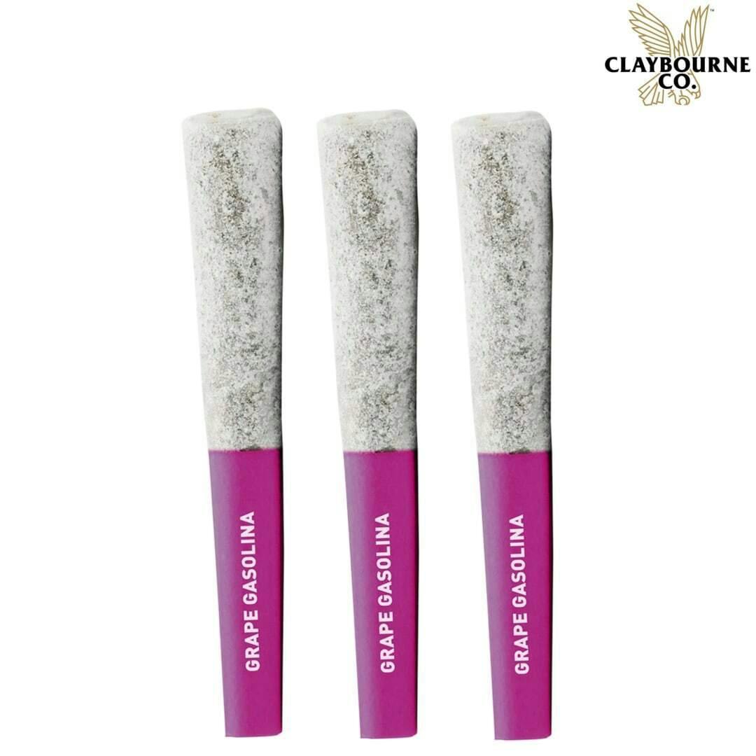 Claybourne | Flyers Frosted Grape Gasolina Resin Infused Pre-Rolls | 3x0.5g