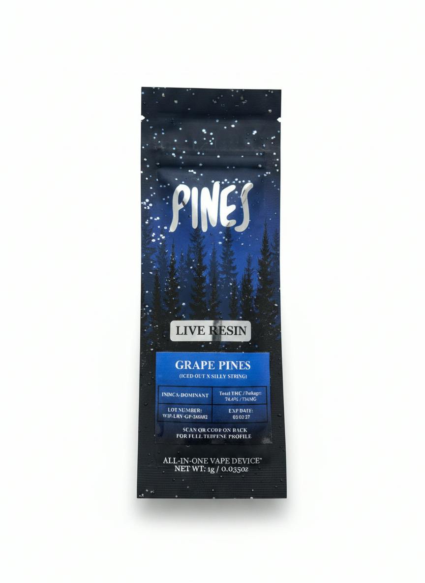 Pines - Live Resin AIO - Grape Pines 1g
