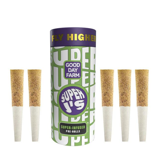 GDF: Infused Pre-Roll Pack | Tropical Twist x Tire Fire | Super J's | 0.5g ea | 5pk
