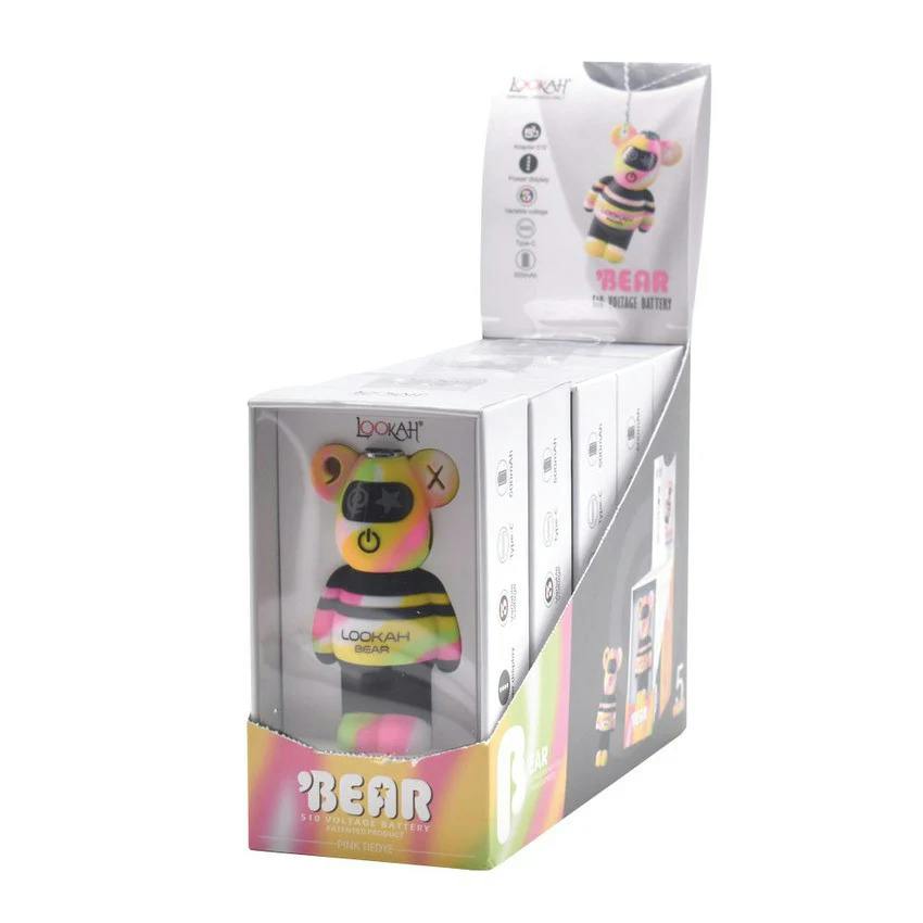 Pink Tie-Dye Bear Vape Battery