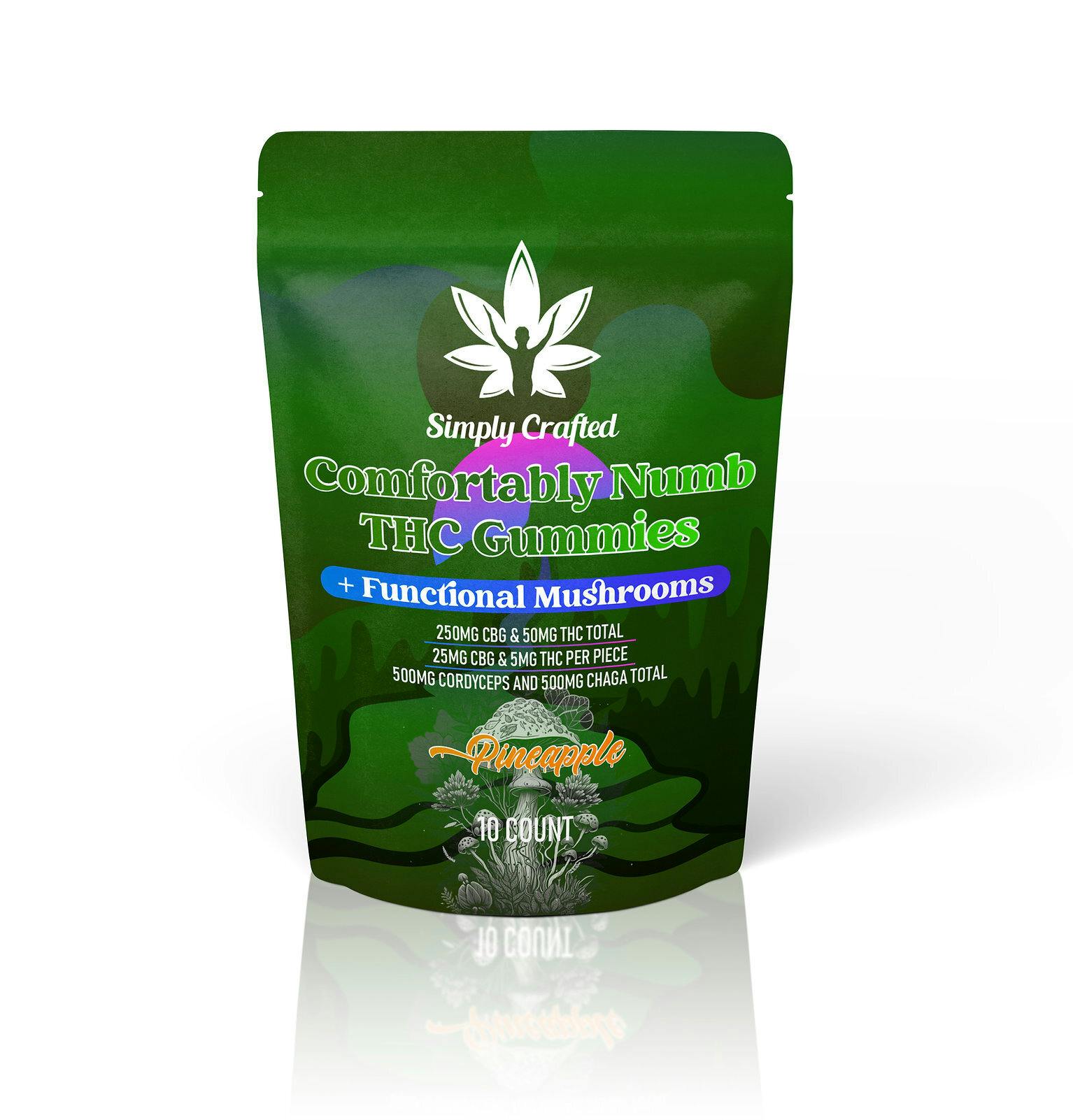 Simply Crafted-Simply Crafted Comfortably Numb Gummies 50mg THC