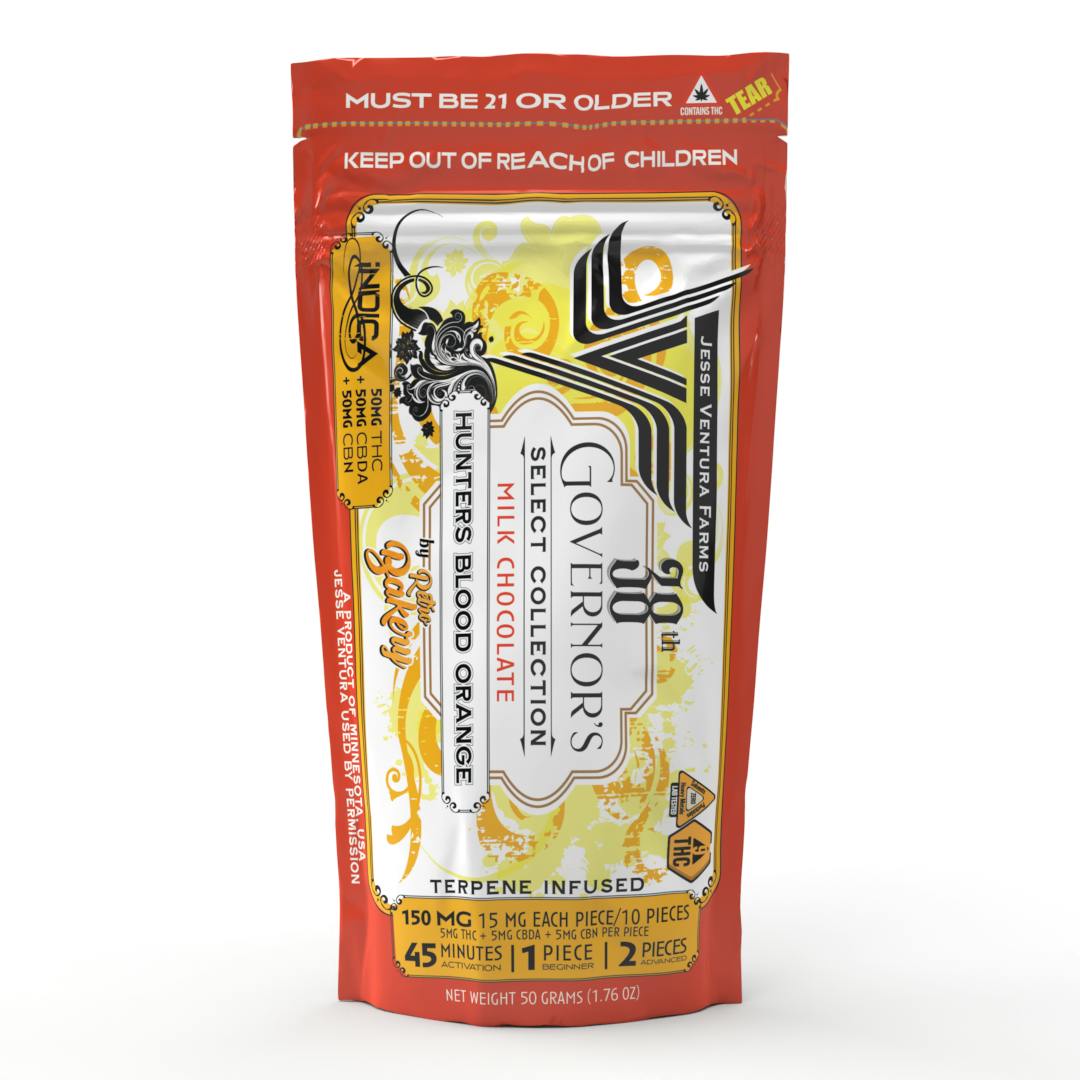 Jesse Ventura Farms-Jesse Ventura Farms Hunters Blood Orange Indica Milk Chocolate Bar