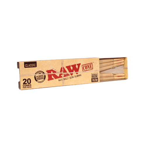 Yellowbird Wholesale-RAW Classic 70/30 Size Cones - 20ct Box